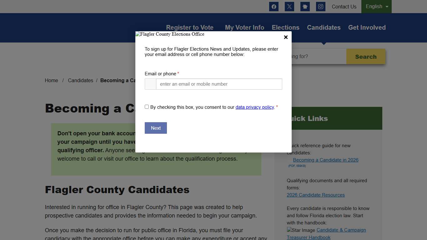 Becoming a Candidate Flagler County Elections Office